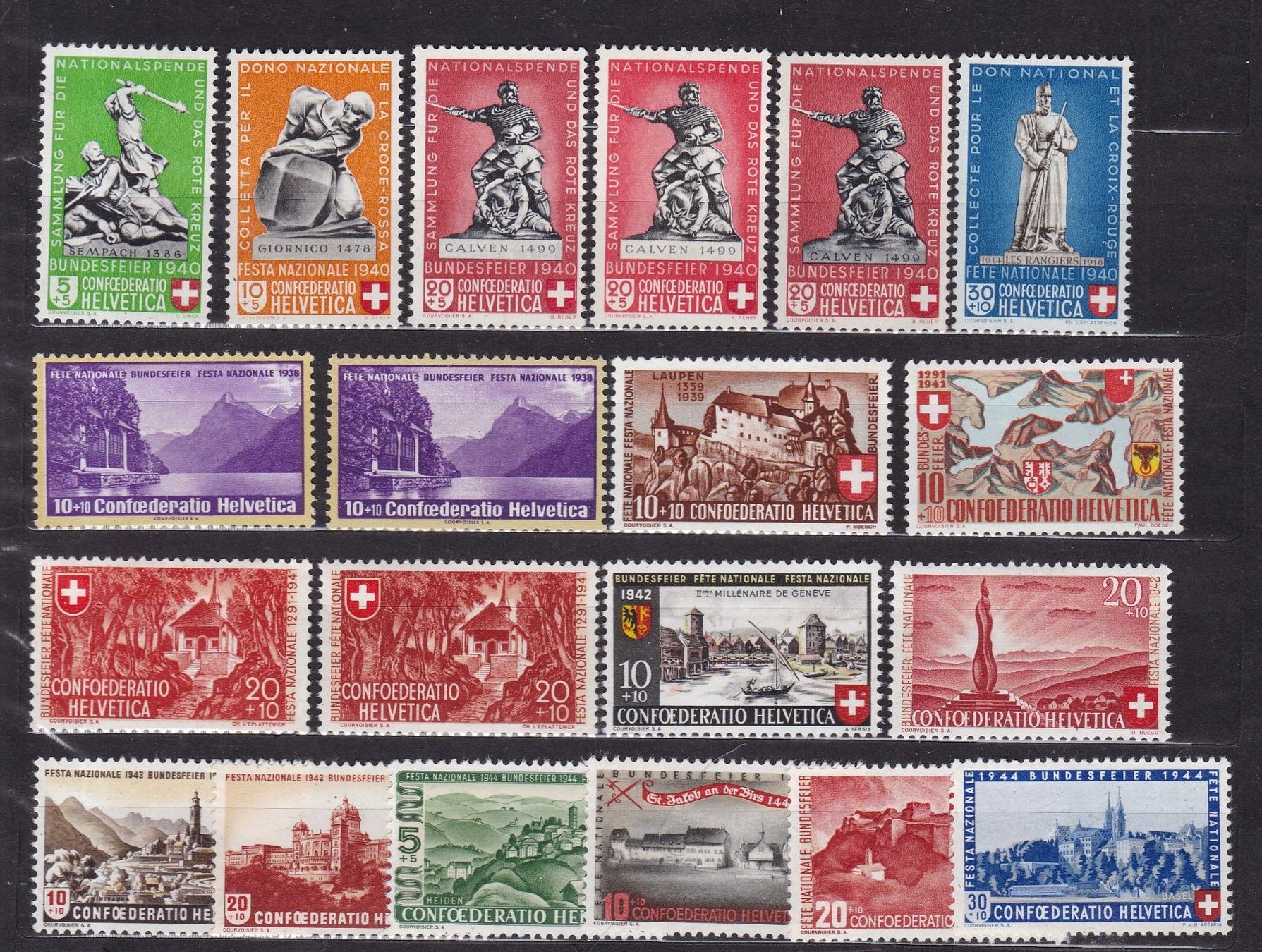 Tutti i francobolli: Pro Patria Briefmarken Lot 1938-1963, postfrisch – Usato da Münchwilen AG venduto da Nesar
