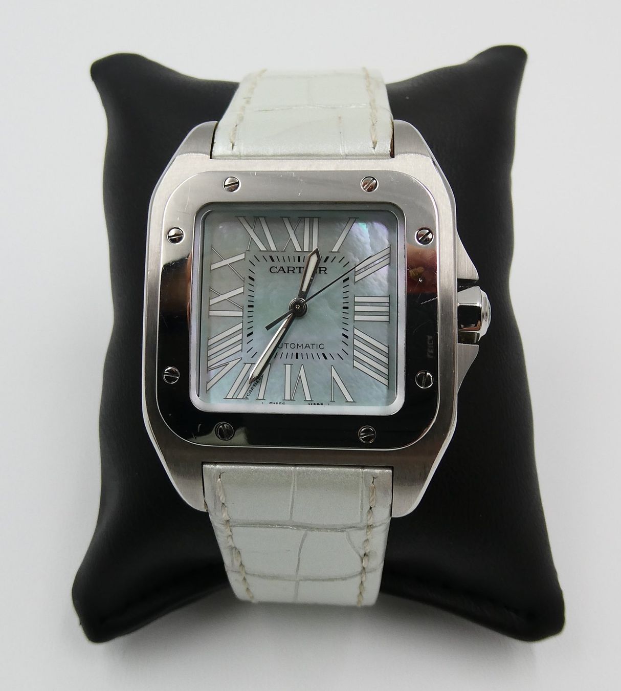 Cartier Orologi: CARTIER "SANTOS 100" MIT PERLMUTTZIFFERBLATT – Usato da Luzern venduto da EdiGem