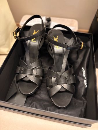 Saint Laurent Tribute Sandale, Schwarz, Gr. 41 neu
