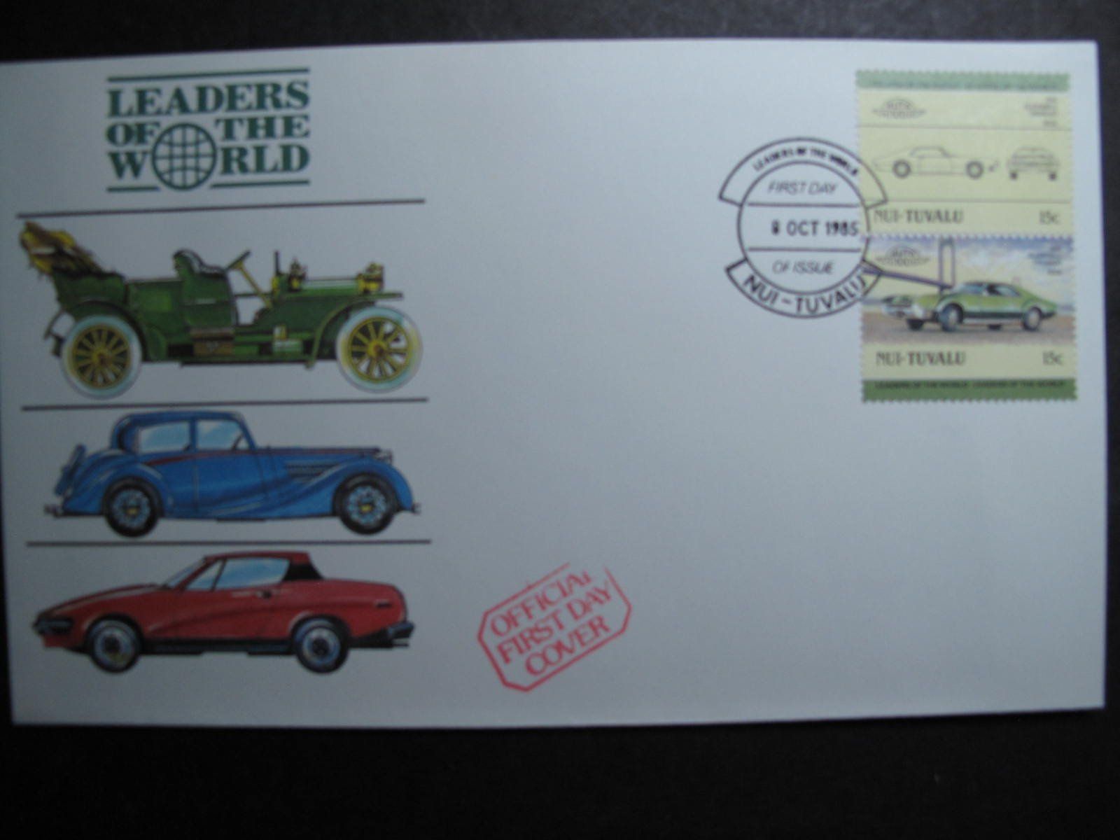 Tutti i francobolli: Auto  Tuvalu 1985 FDC Oldsmobile Toronado 1966 – Usato da Wil SG venduto da fva01