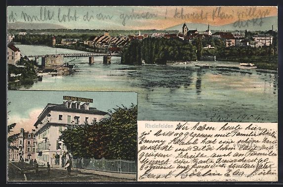 Ansichtskarten: Rheinfelden, Ortsansicht mit Soolbad Sch – Gebraucht aus Berlin von bartko-reher