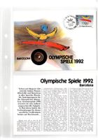 Barcelona_Olympische Spiele 1992_Münzbrief mit Beschreibung