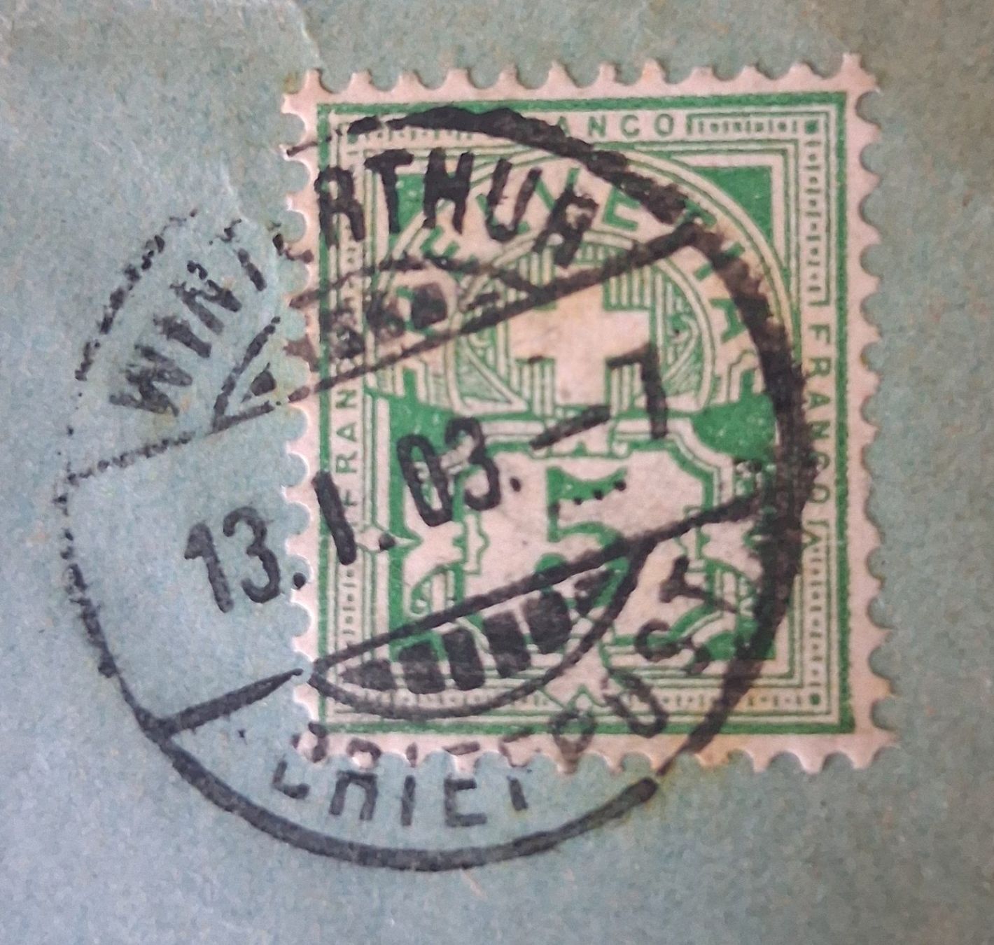 Tutti i francobolli: Briefumschlag Winterthur-Winterthur 1903 – Usato da Stalden (Sarnen) venduto da Salina_23 1