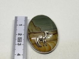 Brosche, Silber,925 , Vintage, Top Zustand! Kamel