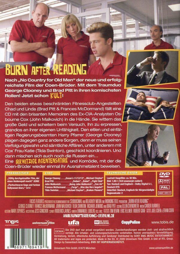 Tous les DVDs: Burn after Reading – D'occasion à Grünenmatt par Roesi6 1
