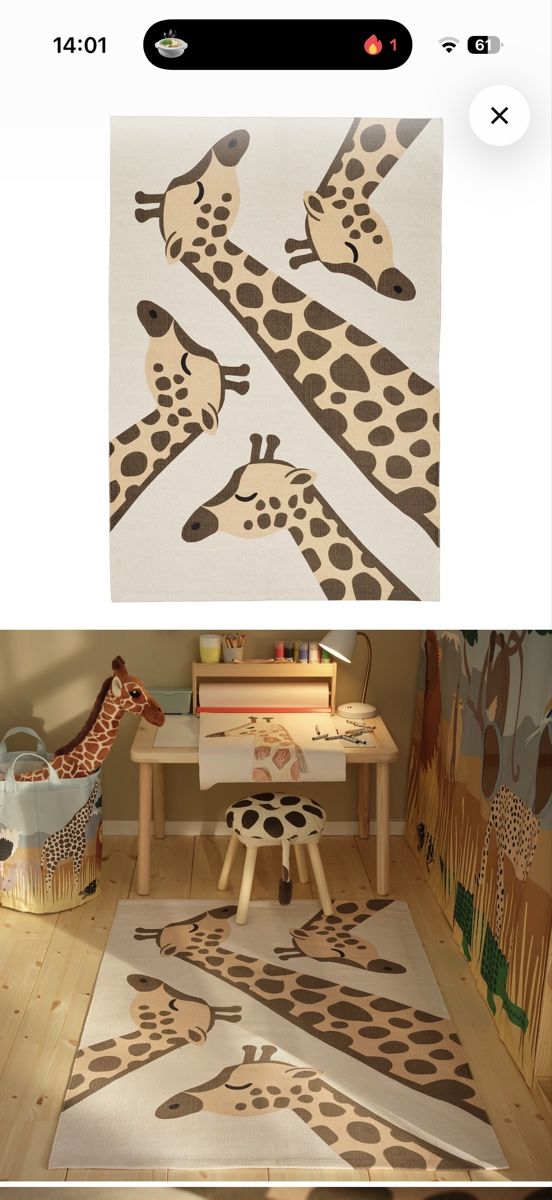Tappeti: Kinderteppich Giraffen 130x90 – Usato da Kloten venduto da Narenjina 2