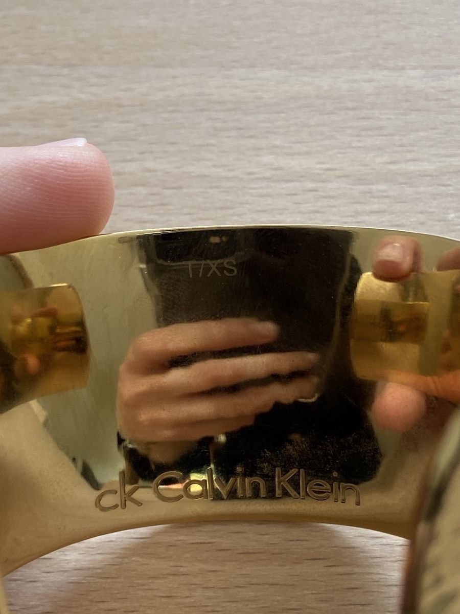 Calvin Klein Bracciali & Braccialetti: Manchette dorée Calvin Klein taille XS – Usato da Veyrier venduto da sosozizou 2
