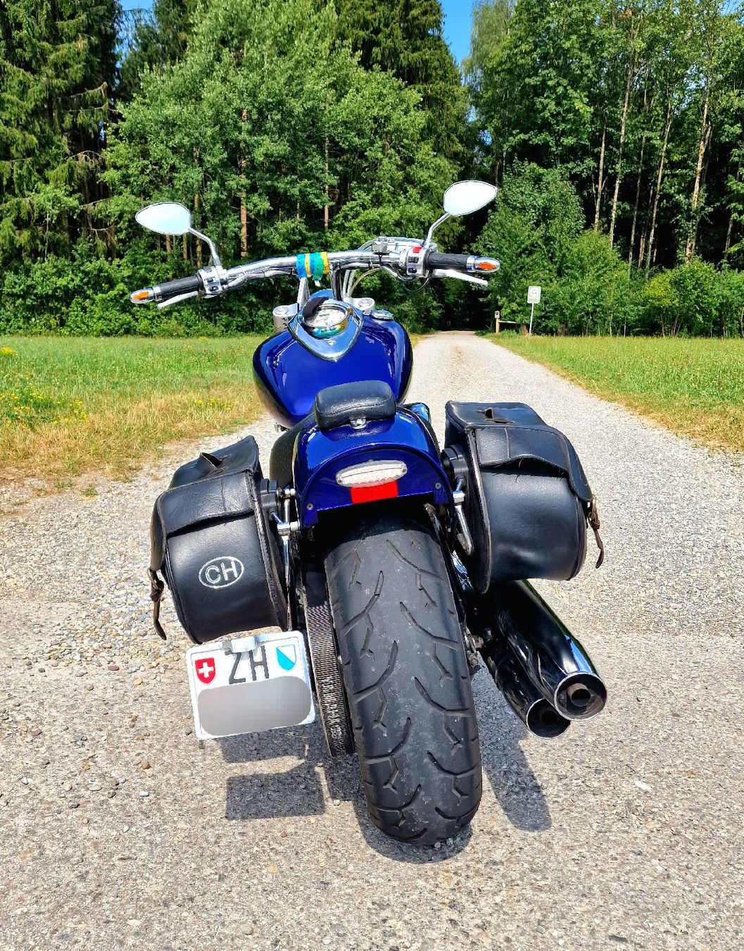 Yamaha Chopper: Yamaha XV1600 Blue Tribal Custom – Usato da Winterberg ZH venduto da maho66 2