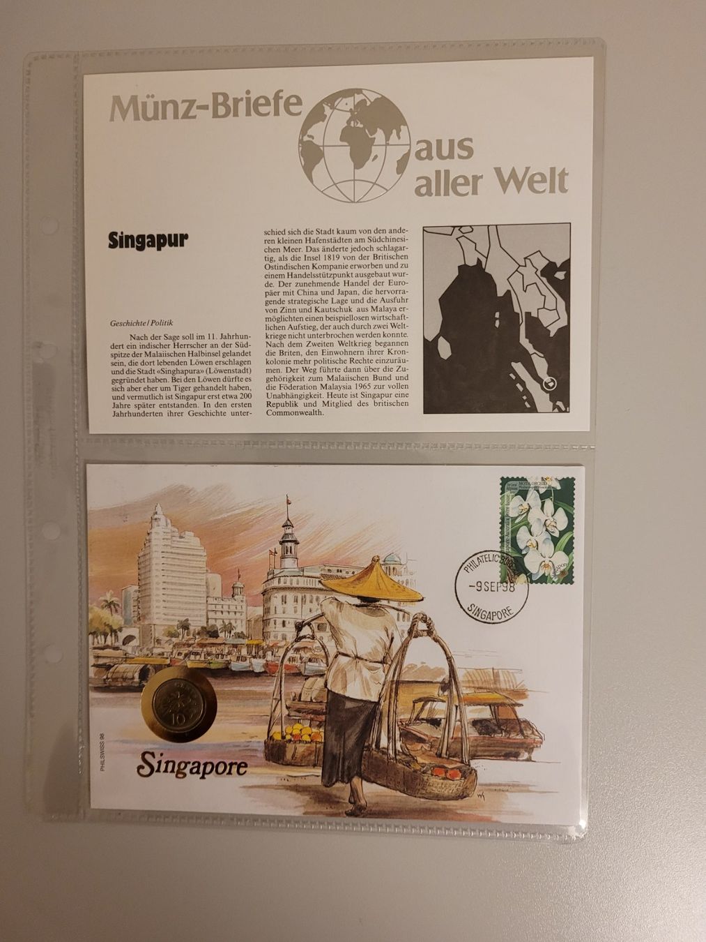 Tutti le monete: Münzbrief Singapur – Nuovo e nell'imballaggio originale da Bertschikon venduto da KEO2