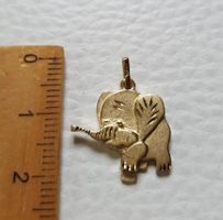 Gold 750 Elefant Anhänger 18 karat