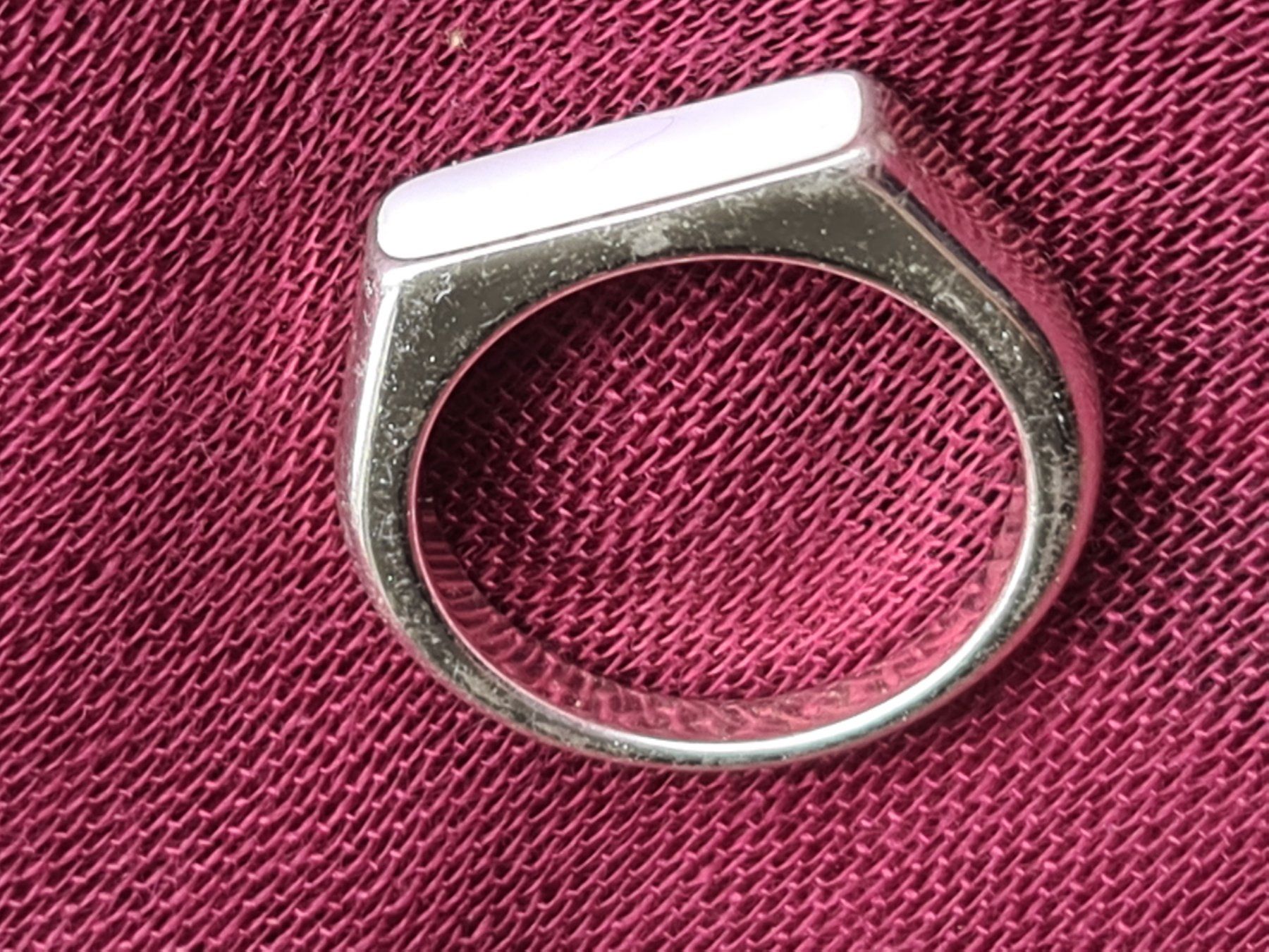 Anelli: silbriger Ring aus Italien mit 'Email weiss' Gr.19 L – Usato da Münchenbuchsee venduto da babilibern 6