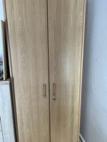 Hochschrank, Buche hell Holz. 2 Türen 5 Bretter