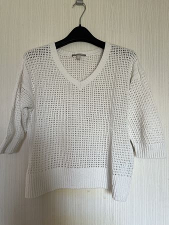 cremefarbener Strickpullover S