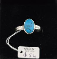 Vintage Ring Styl Navajo Native mit Türkis 925 Silber
