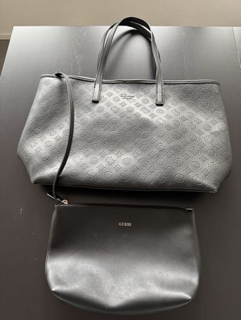 Schwarze Guess Tasche mit Täschli - Top Zustand!