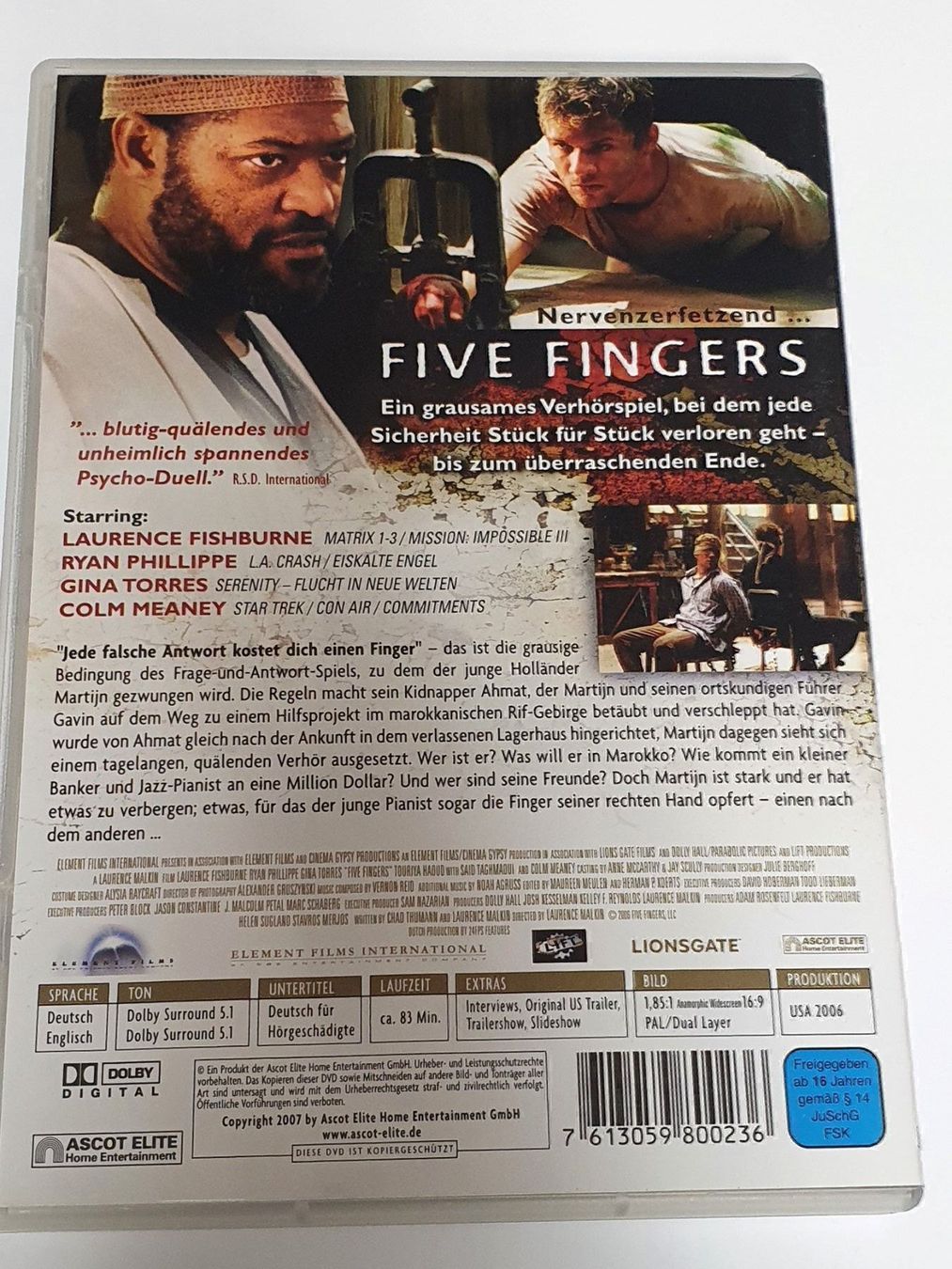 Tutti i DVDs: Five Fingers DVD – Usato da Oberdorf BL venduto da BaldenEagle 3