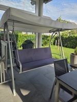 Gartenschaukel mit Sonnendach grau