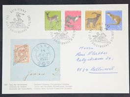 CL08 Enveloppe + Timbre Suisse 1967
