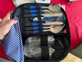 Zwei Camping-Picknicktasche Schultertaschen mit Isolierung