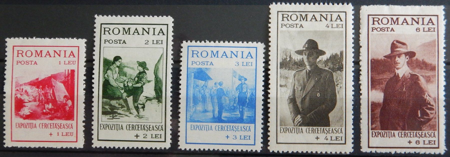 Tutti i francobolli: Rumänien Kat. 413-417 * 1931 – Usato da Zürich venduto da Muehlekauf