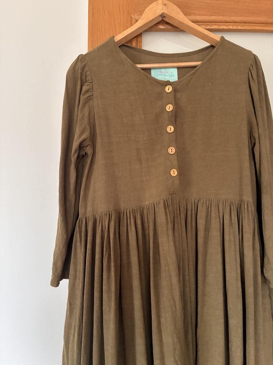 Vestiti: Unique Olive Dress - Boho Style - M – Usato da Untersiggenthal venduto da mic_ksv9 1