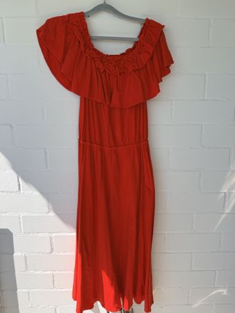 J. Crew Midi Kleid in Strawberry Red 🍓 Gr. L