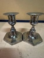 Vintage Silver Plated Candle Holders - A Pair For Sale