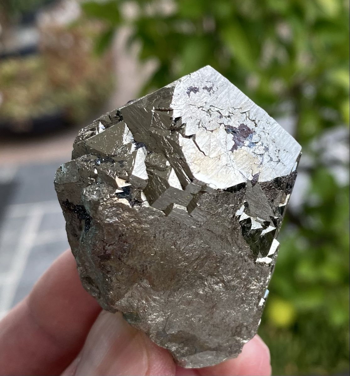 Mineralien & Heilsteine: Schöne Pyrit Spitze mit wenig Hämatit  – Gebraucht aus Selzach von 321compac