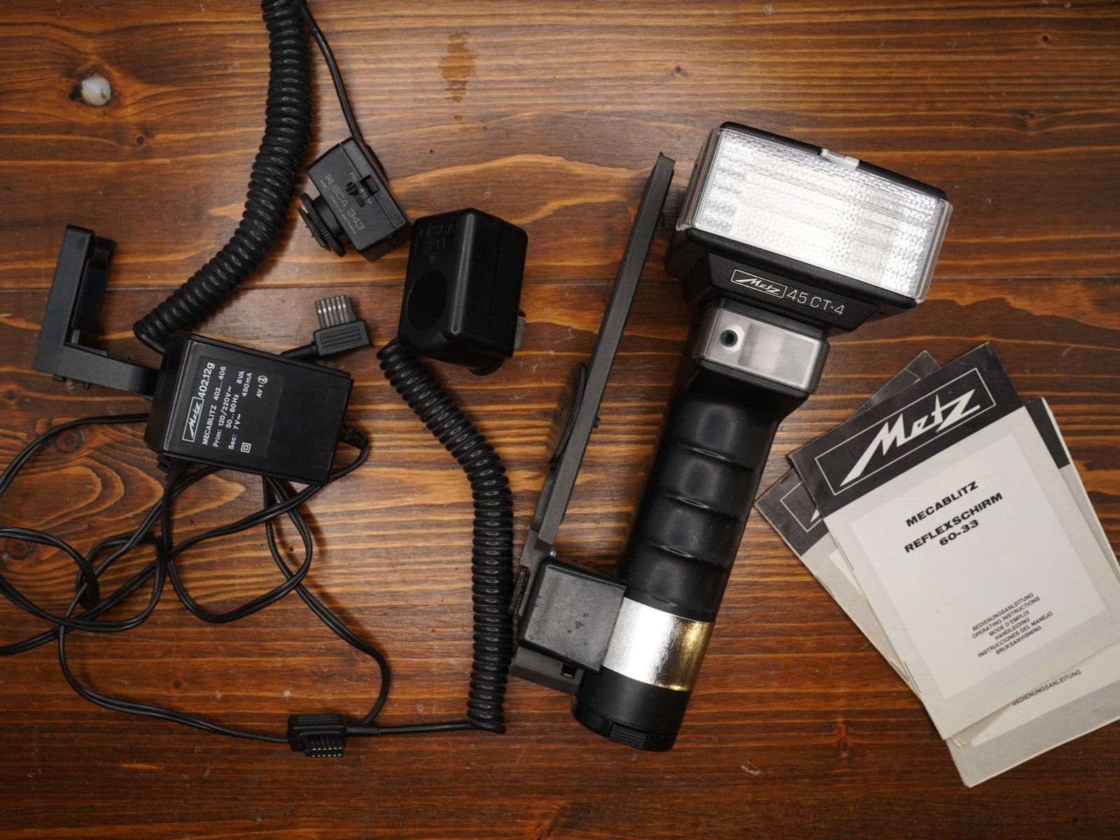 Mecablitz Flash: Metz 45CT-4 Blitz, SCA343, SCA 341 – Difettoso da Bern venduto da FotoStrobo.ch_Outlet