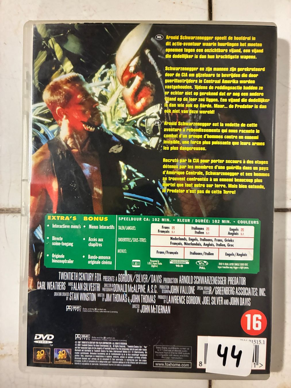 Tutti i DVDs: Predator (1987, DVD Arnold Schwarzenegger) – Usato da Vevey venduto da zecollector 1