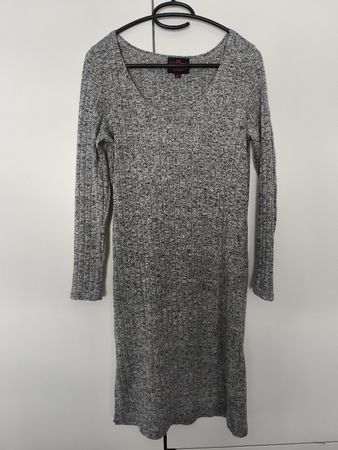 Kleid Strick meliert grau Gr. M 