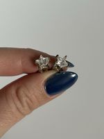 Silber Stern Ohrringe mit CZ