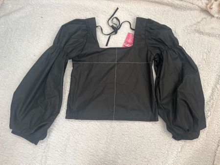 Bluse mit Puffärmeln, schwarz Grösse S, NEU