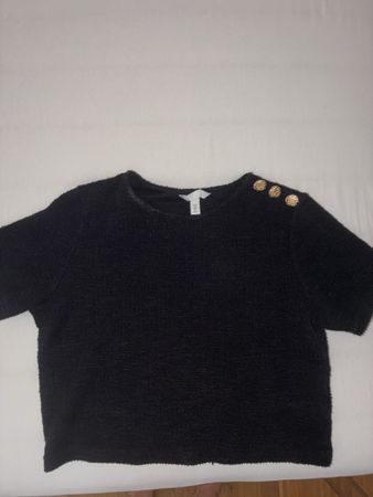 Damen Shirt Schwarz H&M Grösse M mit Knöpfen