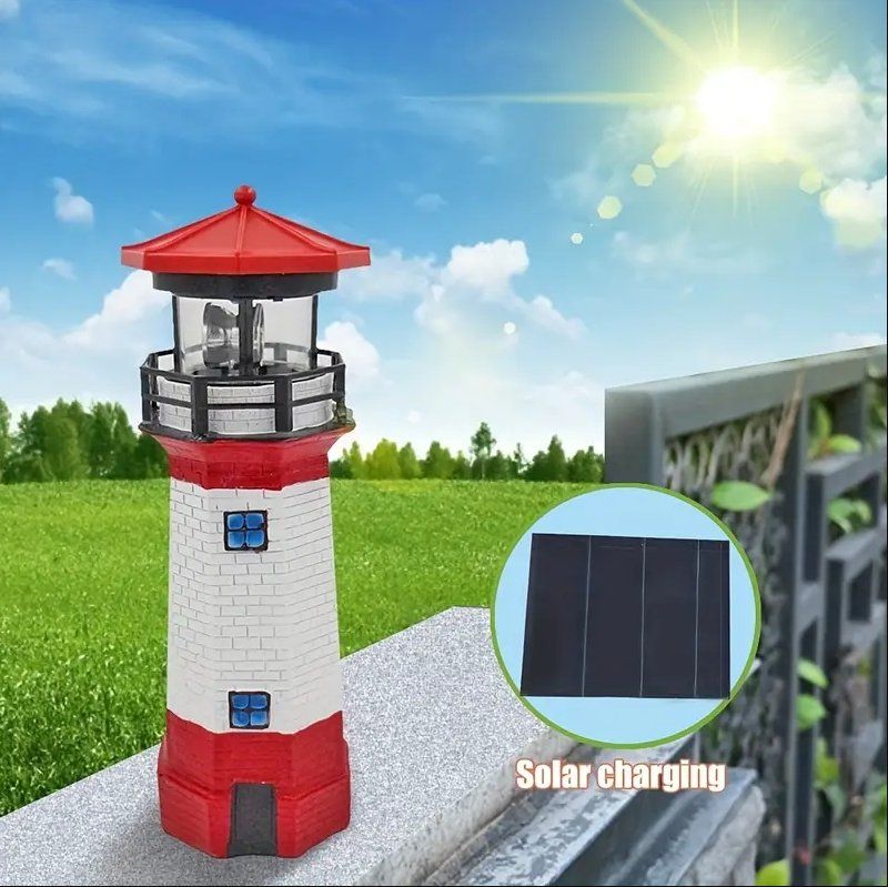 Tutte le decorazioni: Solar Leuchtturm mit rotierendem Reflektor – Nuovo e nell'imballaggio originale da Diepoldsau venduto da preisparadies-ch 5