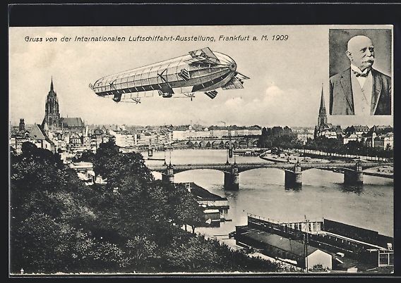 Cartoline postali: Frankfurt, Int. Luftschiffahrt-Ausstellu – Usato da Berlin venduto da bartko-reher