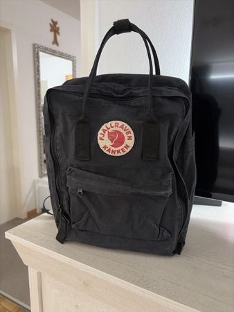 Rucksack Fjällräven Kanken schwarz gebrauchter Zustand