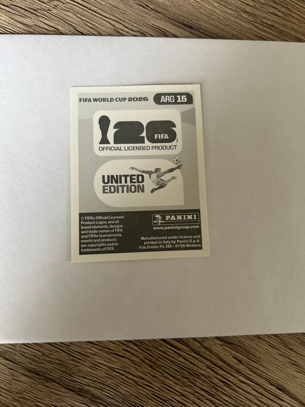 Panini Carte collezionabili: Panini FIFA World Cup 2026 - ARG 15 – Usato da Zumikon venduto da meter03 1