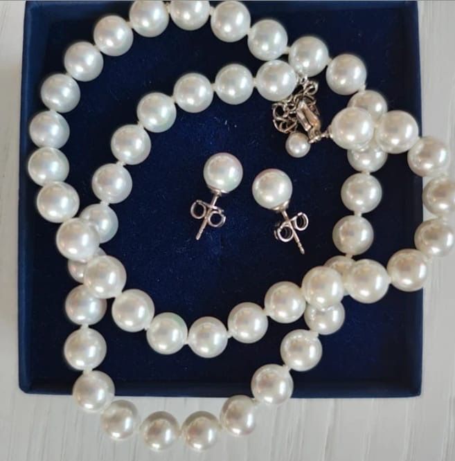 Sonstiger Schmuck: Orquidea Perlen-Set Halskette + Ohrringe | Mallorca-Perlen 8 – Neu (gemäss Beschreibung) aus Teufenthal AG von yul_x526 1
