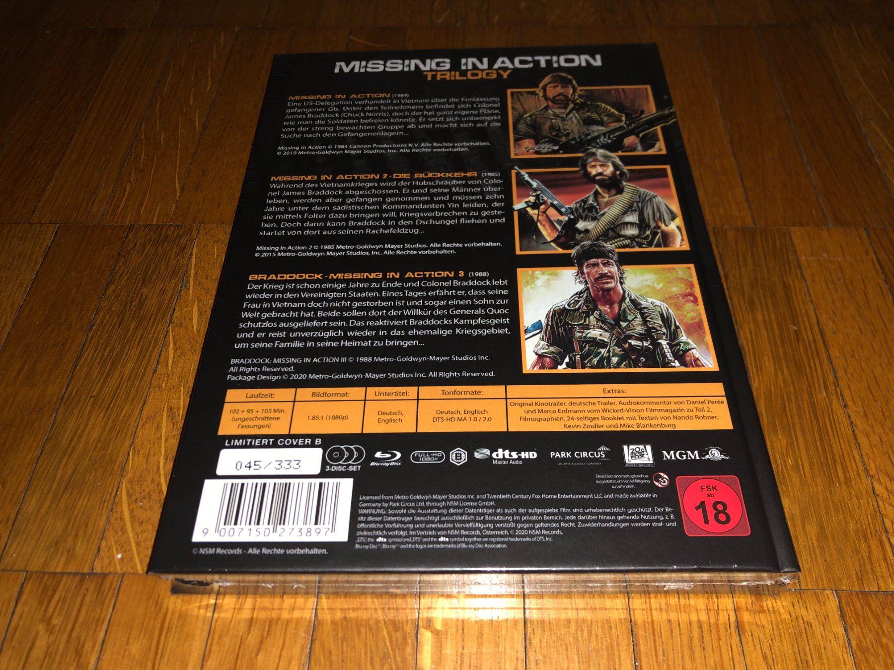 Tutti i DVDs: Missing in Action - TRILOGY - MEDIABOOK - B - UNCUT – Nuovo e nell'imballaggio originale da Basel venduto da havsok 1
