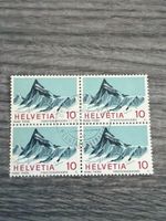 Briefmarken Helvetia 10 Rappen Finsteraarhorn 4er Block
