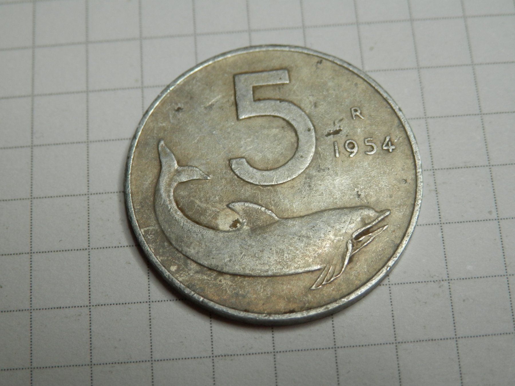 Alle Münzen: Italien 5 Lire, 1954 – Gebraucht aus Weiach von weiach81