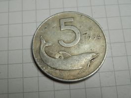 Italien 5 Lire, 1954