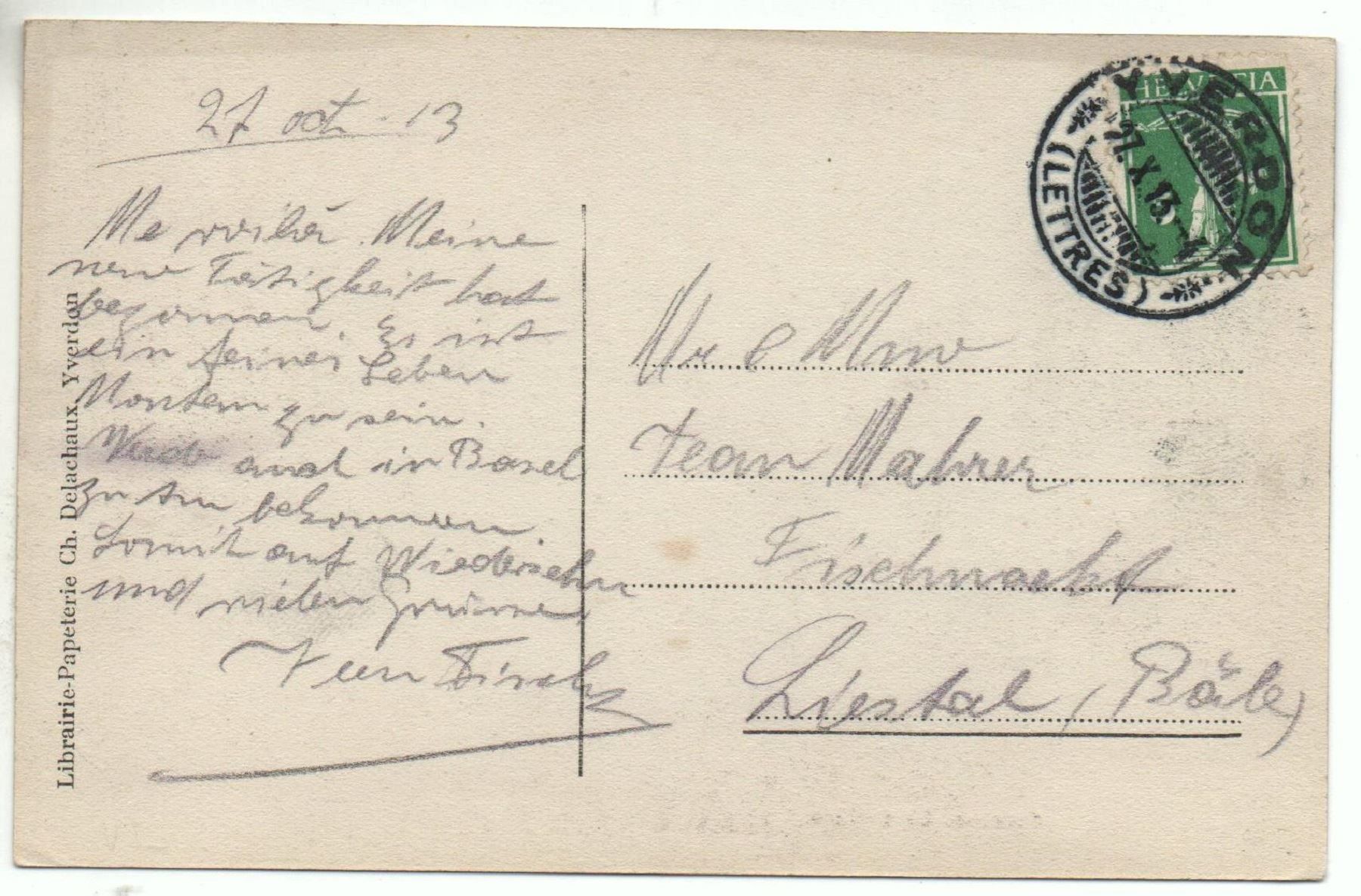 Cartes postales: YVERDON Le Collège – D'occasion à Jona par philajona 1