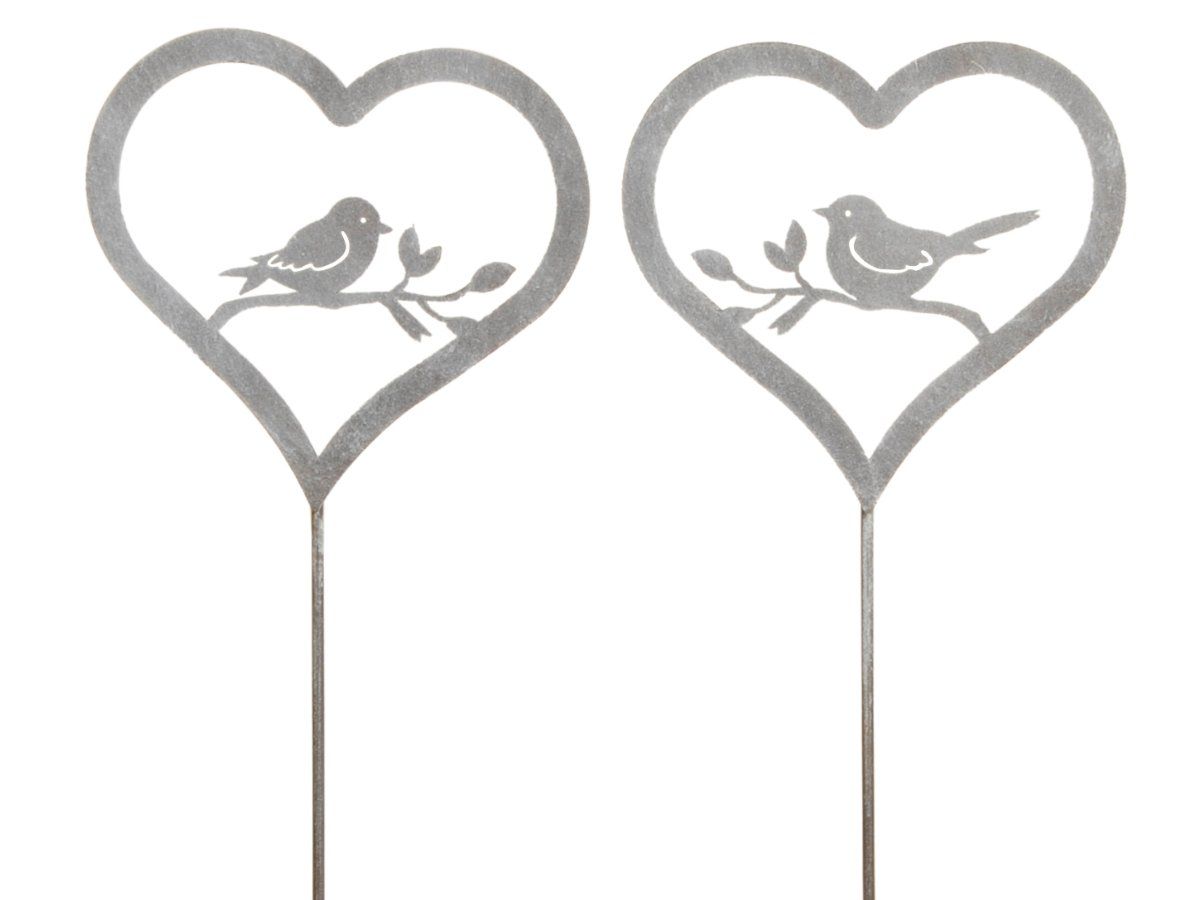 Alle Dekorationen: Herz Gartenstecker Set Metall – Neu und originalverpackt aus Matzendorf von Gartendeko-Shop