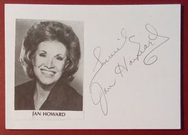 Jan Howard 1929-2020 Autogramm signiert Karte 10x15cm