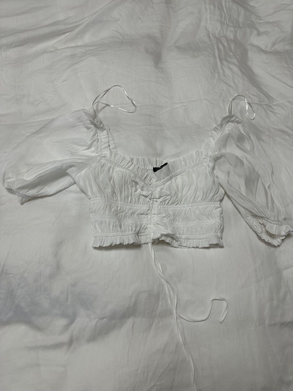 Zara Top: Set Zara Top mit Blumen / Rose Weiss S/M – Usato da Zug venduto da MC2CC 1
