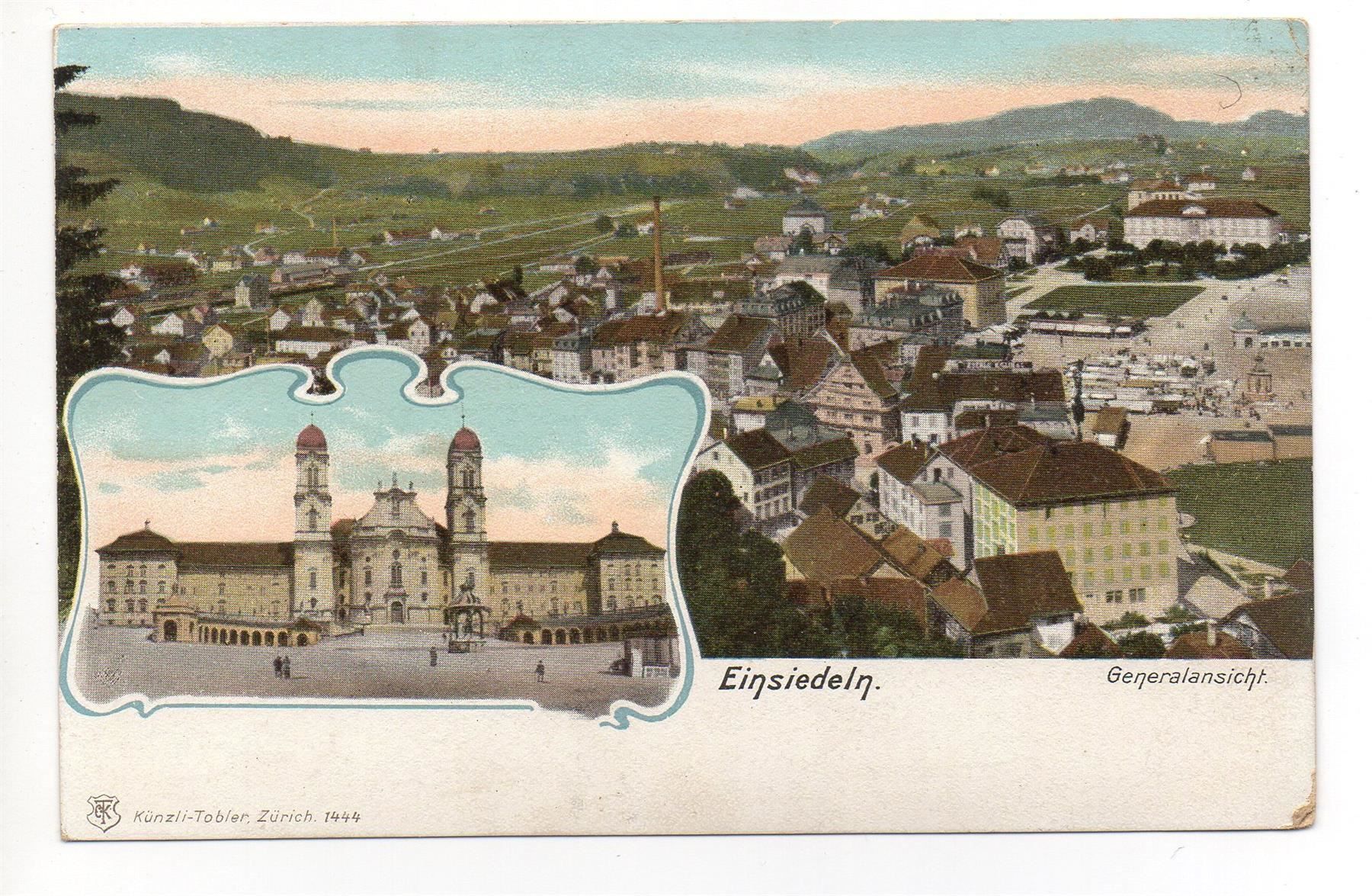 Cartes postales: LITHO Generalansicht und Kloster EINSIEDELN – Neuf (Voir description) à Jona par philajona