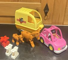 Lego Duplo Pferdeanhänger mit Auto und Figuren, top Frühling