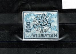 Stickereimarke mit zengtralem ET-Stempel